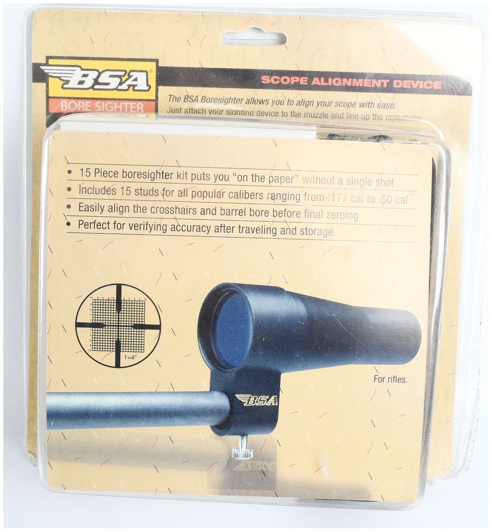 Lot 553: BSA Optics Bore Sighter Kit with Arbors