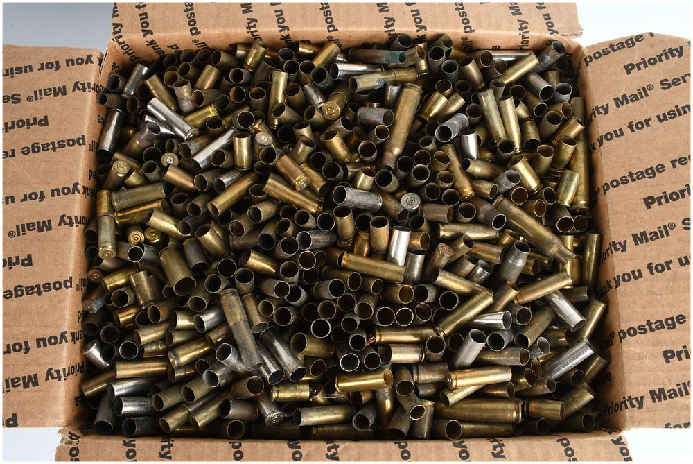 Lot 556: 30 Lbs Of Mixed Caliber Empty Brass Casings