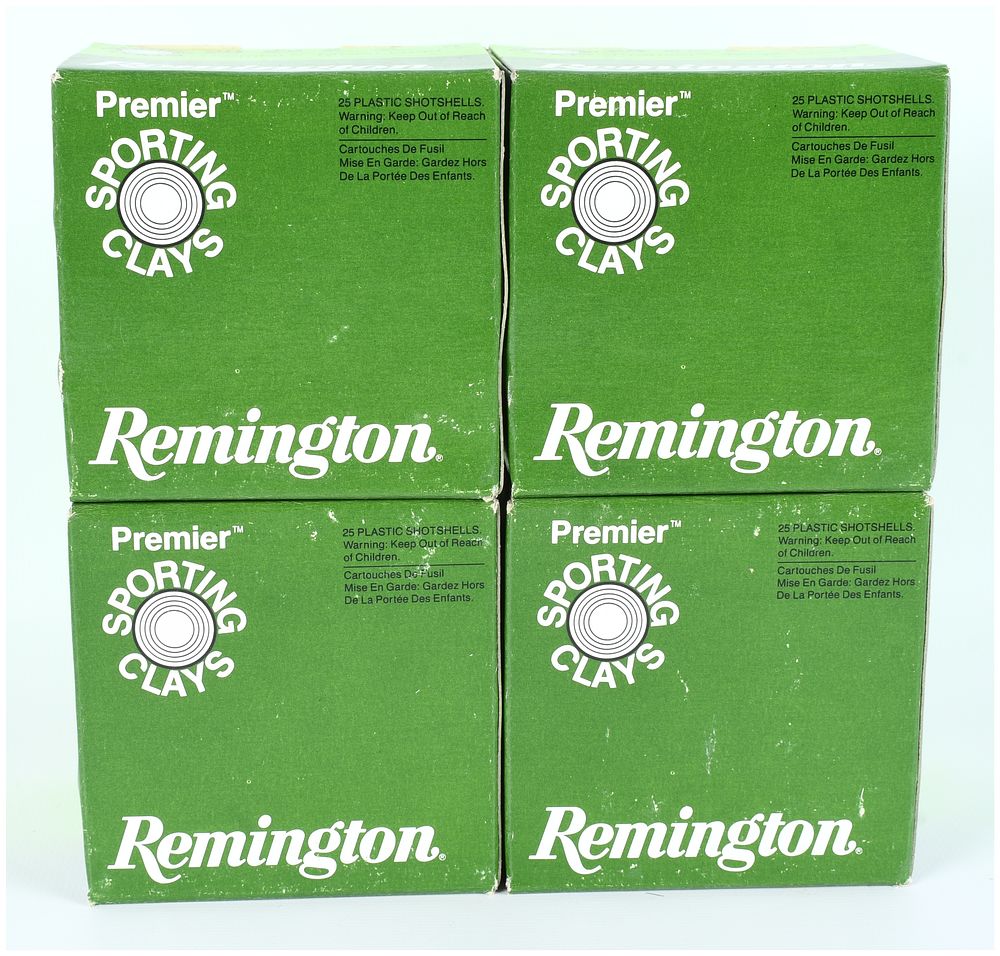 Lot 559: Remington Premier Sporting Clays 28 Gauge SC28-8 Shotshells, 100 Rounds, Modern Production