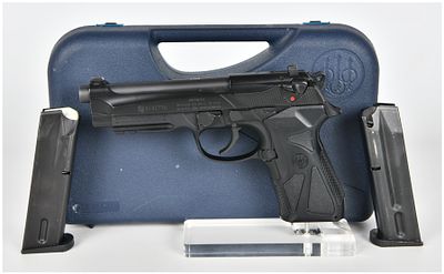 Beretta 90two Semi-Automatic 9mm Pistol with Two Magazines and Original Case, circa 2006-2012. A 