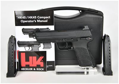 Heckler & Koch HK45 Tactical Semi-Automatic Pistol, .45 Auto, Threaded Barrel, 2 Magazines 