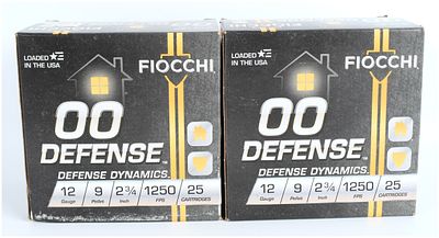 Fiocchi Defense Dynamics 12 Gauge 00 Buckshot Ammunition, 50 Rounds, Modern. This lot features 