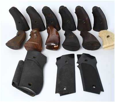 Smith & Wesson and Aftermarket Firearm Grip Component Lot (15 Pieces), Mid-20th Century. A large 