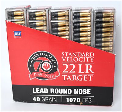 Ruger CCI 70th Anniversary Standard Velocity .22 LR Ammunition Carton 2019. A highly collectible 