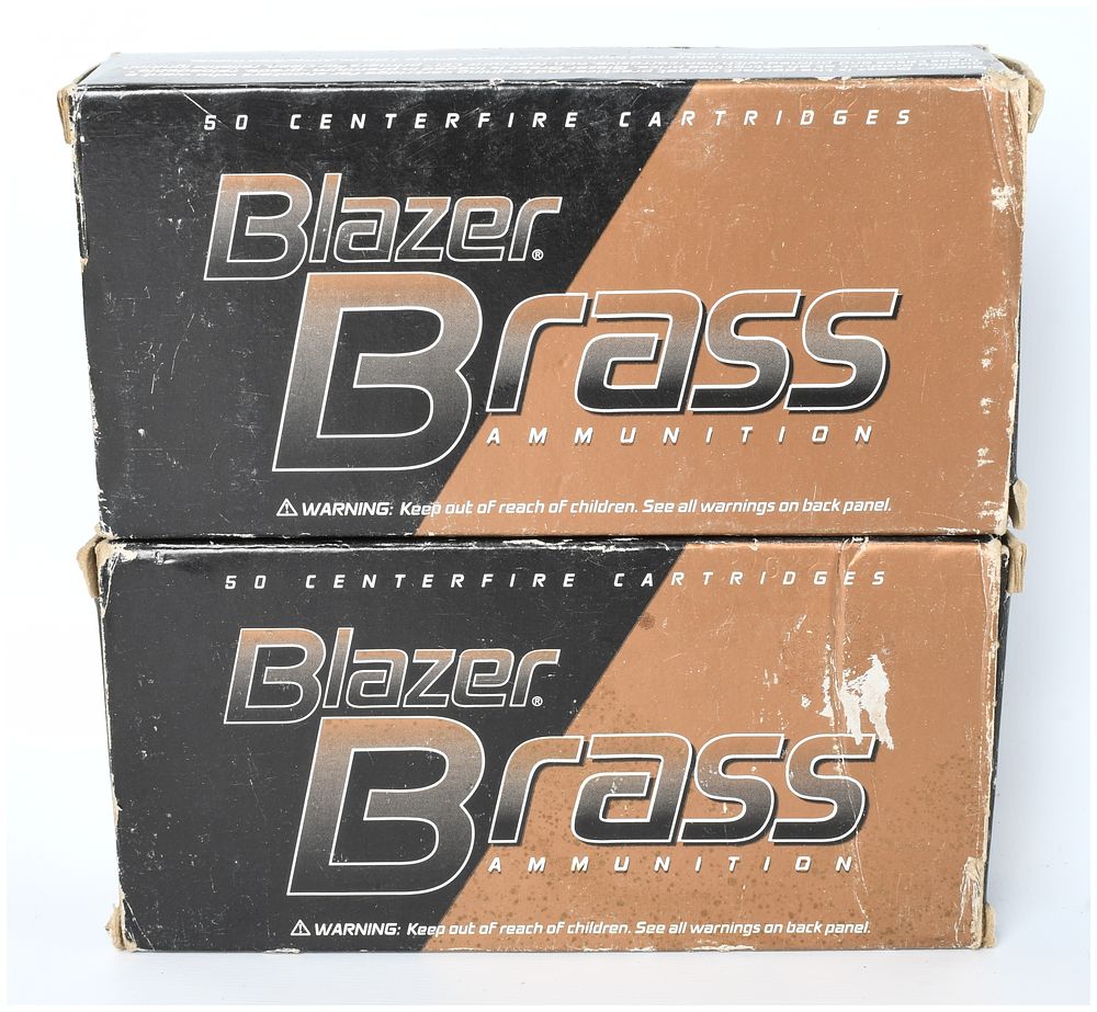 Lot 1051: CCI Blazer Brass and Mixed Manufacturer .45 ACP Ammunition Lot, 74 Centerfire Cartridges (Modern)