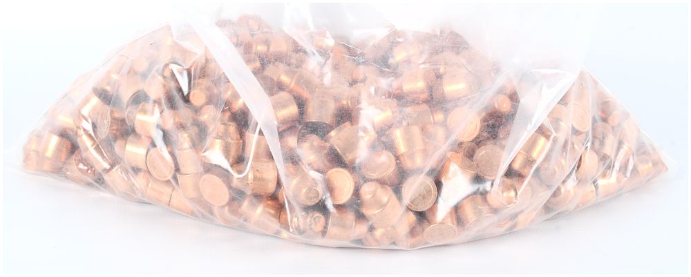 Lot 1063: Unbranded .45 Caliber Round Nose Flat Point Plated Bullet Tips, Lot of 400, Late 20th to 21st Century