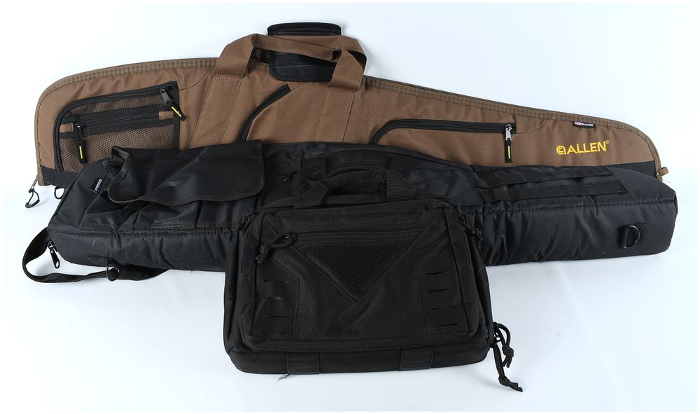 Lot 1070: Allen and Vortex Rifle Cases Lot of Three, Tactical and Sporting Styles, Modern