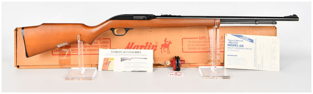 Lot 1104: Marlin Model 60 Semi-Automatic .22 LR Rifle with Original Box and Documentation, Circa 1994