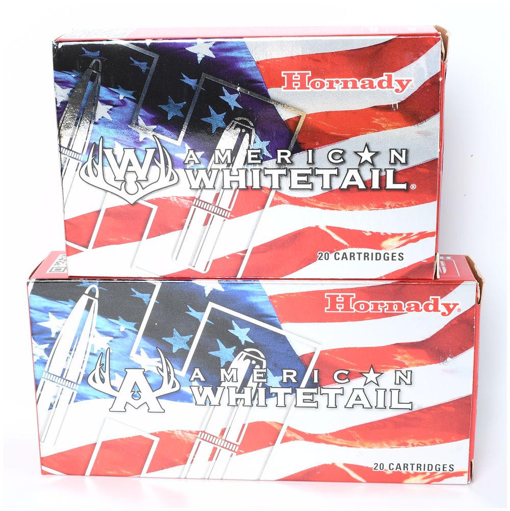 Lot 1138: Hornady American Whitetail Premium Rifle Ammunition Lot (40 Rounds Total) Modern