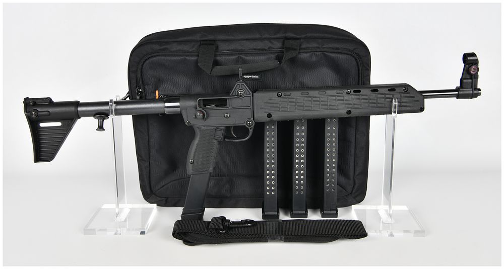 Lot 1161: Kel-Tec SUB-2000 Folding Semi-Automatic Carbine, 9mm Luger, Four 31-Round Magazines, c. 2010s