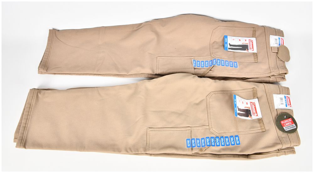 Lot 1162: Two Brand New Coleman Men's Fleece Lined Stretch Canvas Pants