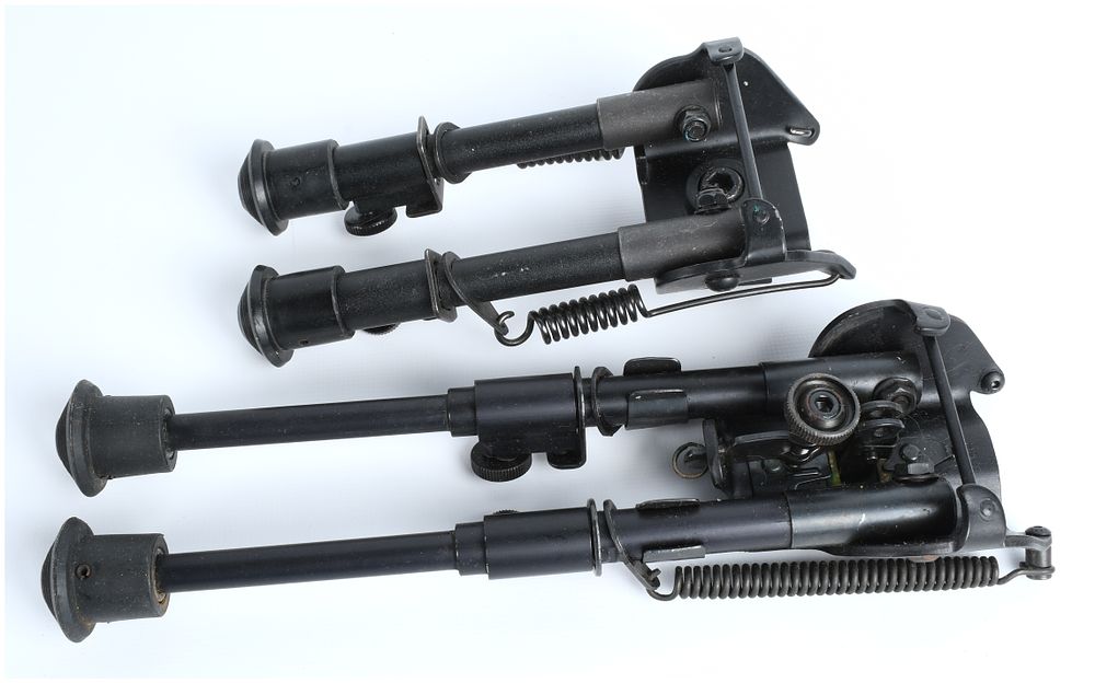 Lot 1166: Harris Engineering Adjustable Firearm Bipods, Two Units, Late 20th Century