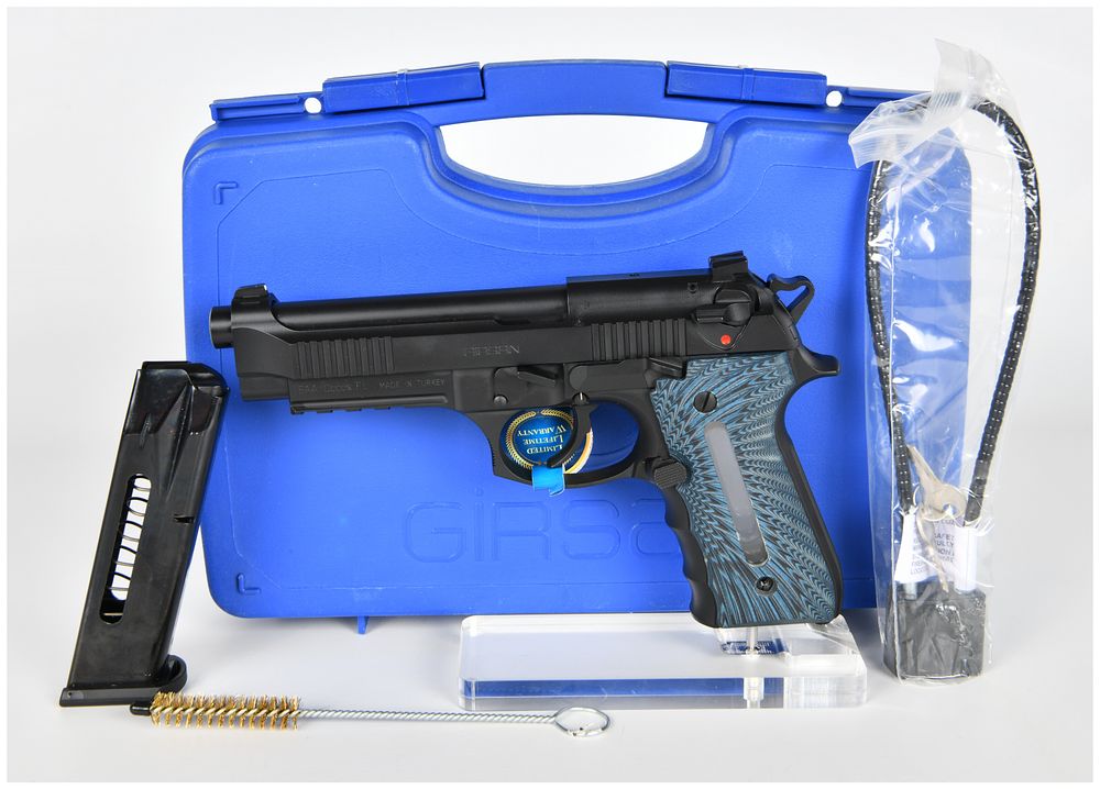 Lot 1167: Girsan Regard MC Gen 4 Semi-Automatic Pistol, 9mm, Blue G10 Grips, c. 2020