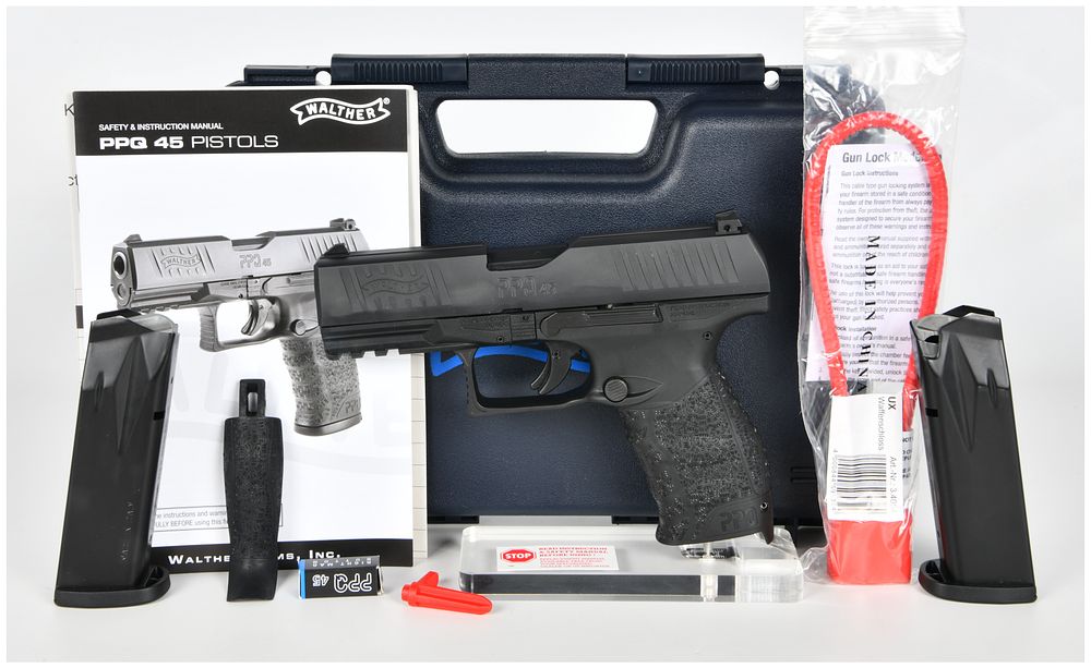 Lot 1191: Walther PPQ M2 Semi-Automatic Pistol, .45 Auto, Like New with Case and Accessories, 2016