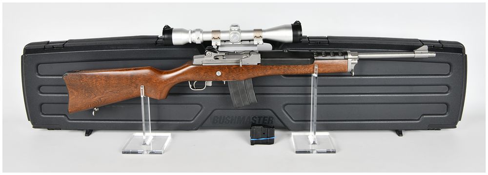 Lot 1194: Ruger Mini-14 Stainless Steel Semi-Automatic Rifle .223 Caliber Mid-1980s