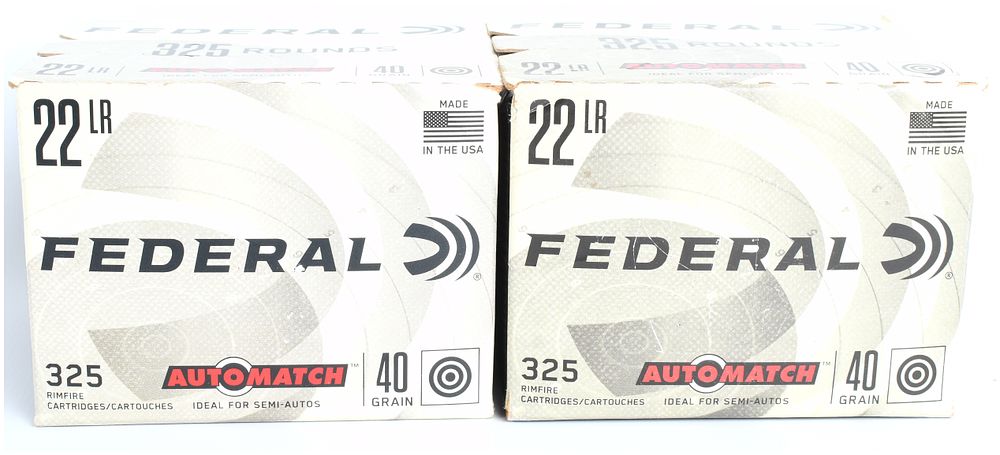Lot 1219: Federal Champion AutoMatch .22 LR Rimfire Ammunition, 650 Rounds, Target Grade, Circa 2015-Present