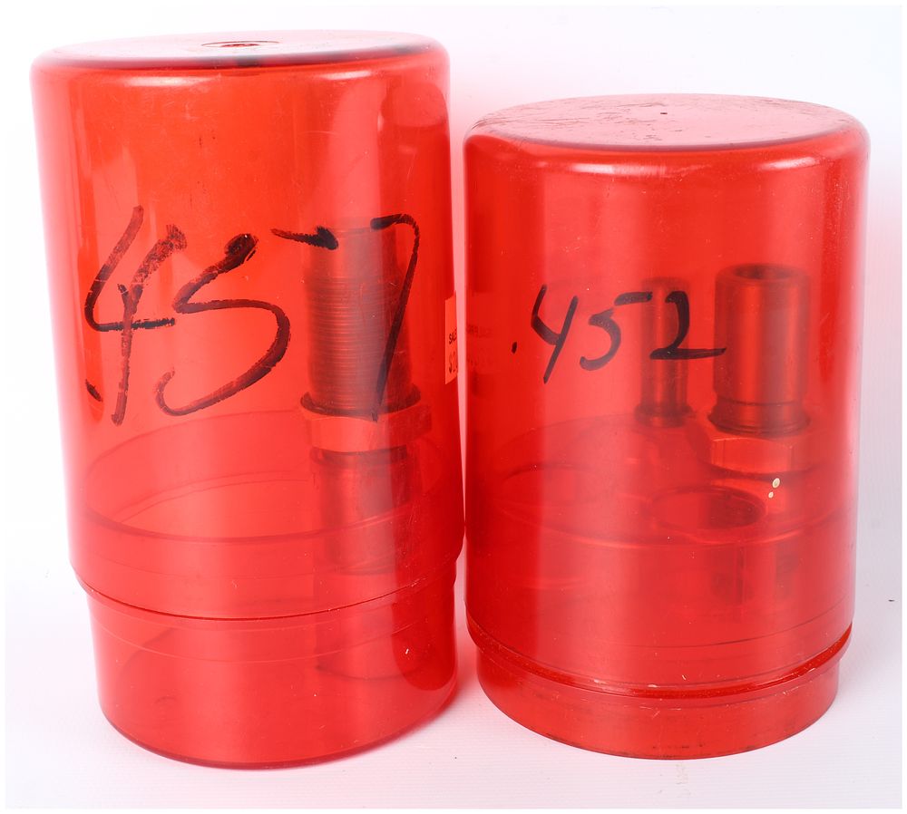 Lot 1259: Lee Precision Bullet Sizing and Lubricating Kits, .452 and .457 Caliber, Late 20th Century