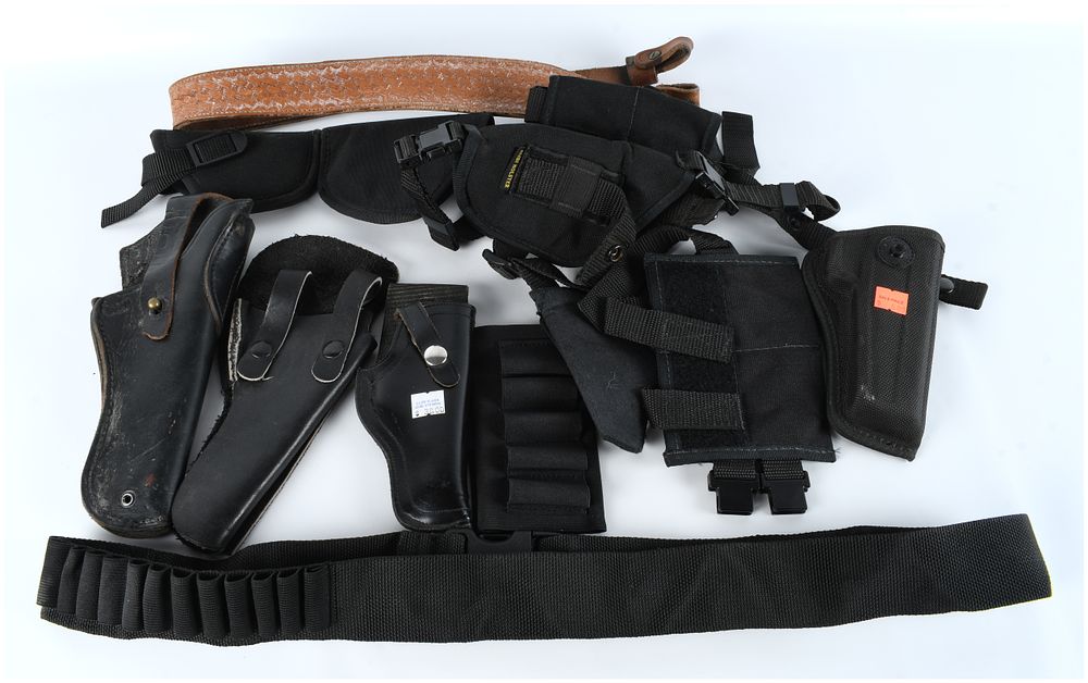 Lot 1267: GrovTec and Mixed Manufacturer Tactical Holsters and Accessory Lot, Modern