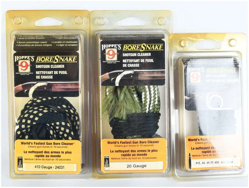 Lot 1276: Three Hoppe's 9 Boresnake Gun Bore Cleaners