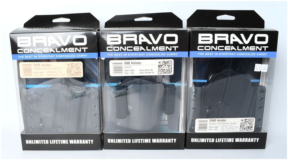 Lot 1277: Bravo Concealment Contemporary Lot of Three Right Hand Concealed Carry Holsters
