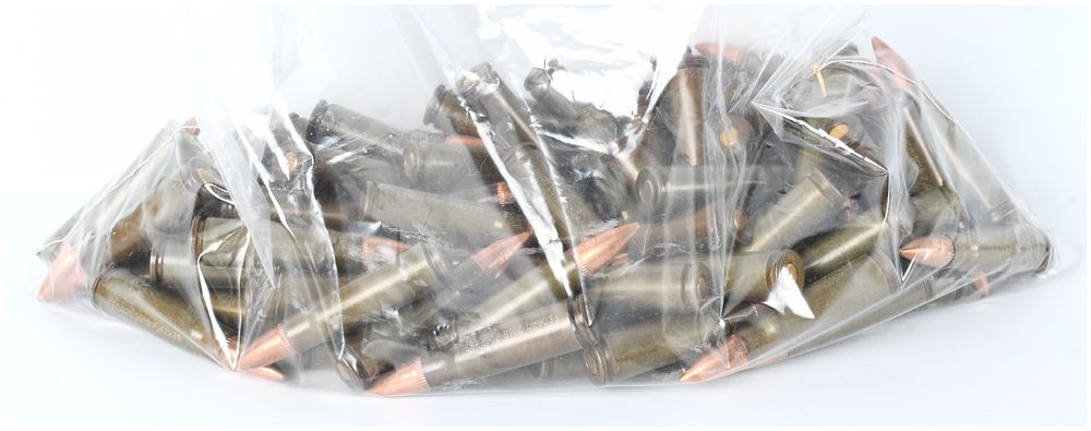 Lot 1288: FEDARM 7.62x39mm Rifle Ammunition 100 Rounds Lacquered Steel Case 2018