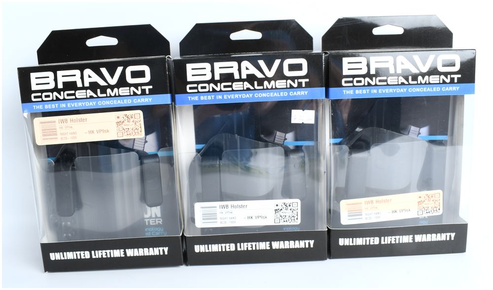 Lot 1307: Bravo Concealment IWB Torsion Holsters for HK VP9sk, Lot of 3, c. 2020-2024