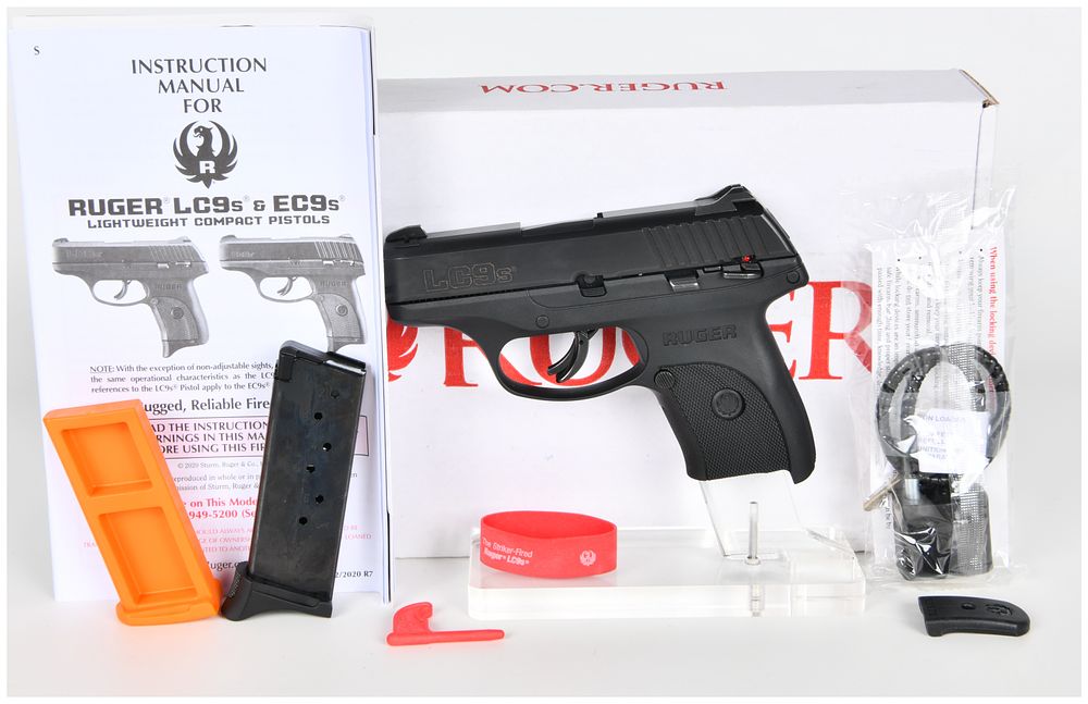 Lot 1329: Ruger LC9s Striker-Fired 9mm Semi-Automatic Pistol with Original Box and Accessories, c. 2014-Present