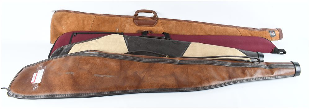 Lot 1351: A Group of Four Soft Rifle Cases including Red Head