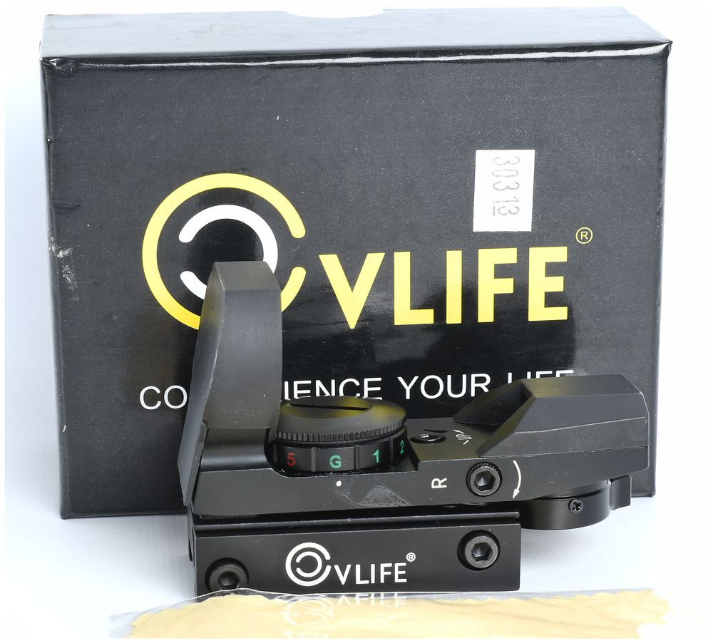 Lot 1370: CVLIFE 1X22X33 Tactical Open Reflex Red Green Dot Sight Modern