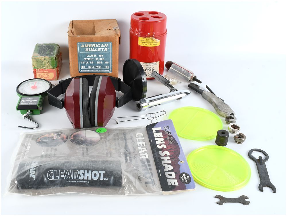 Lot 1376: Remington, Lee Precision, and American Bullets Reloading and Shooting Accessory Lot, Mixed Calibers, Mid-to-Late 20th Century