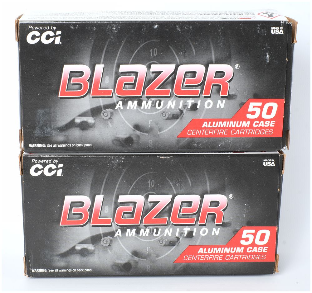 Lot 1393: CCI Blazer Ammunition 40 S&W 165 Grain FMJ Aluminum Case Cartridges Modern