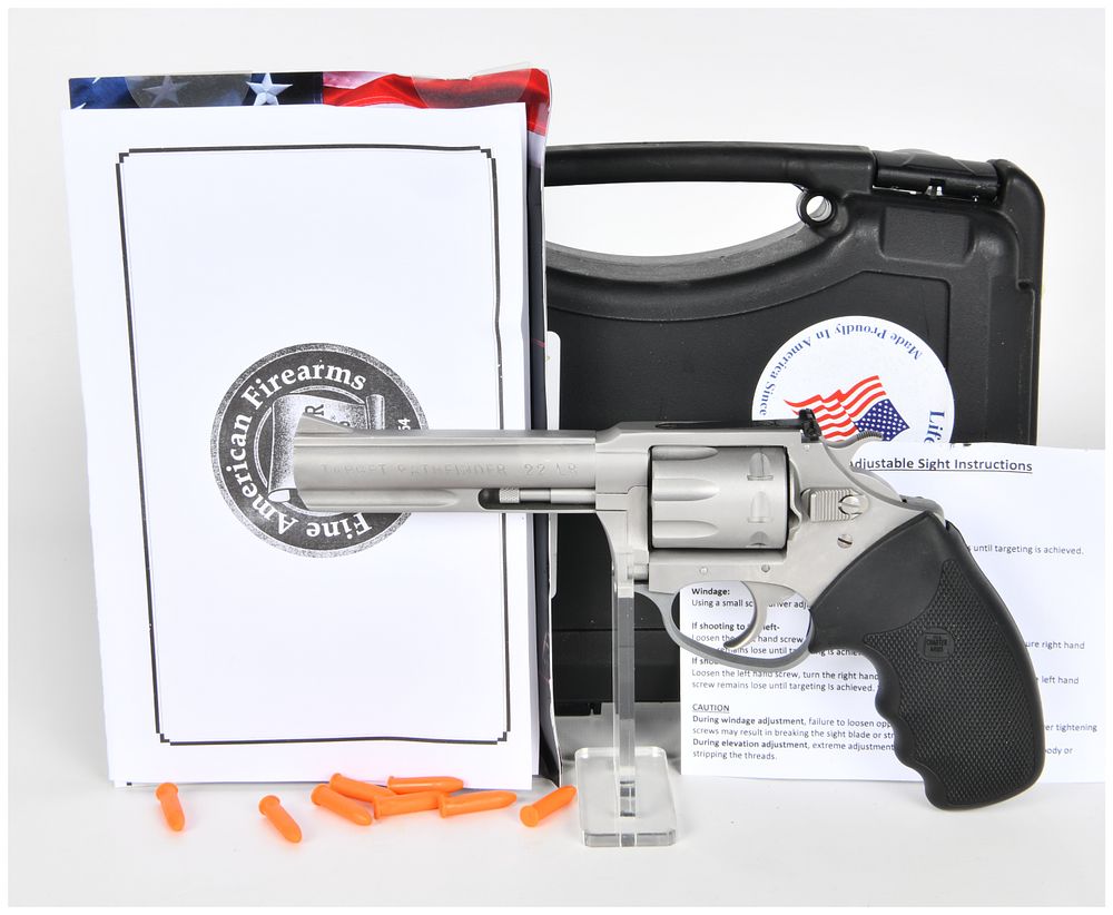 Lot 1395: Charter Arms Target Pathfinder .22 LR Revolver, 8-Shot Stainless Steel, c. 2020