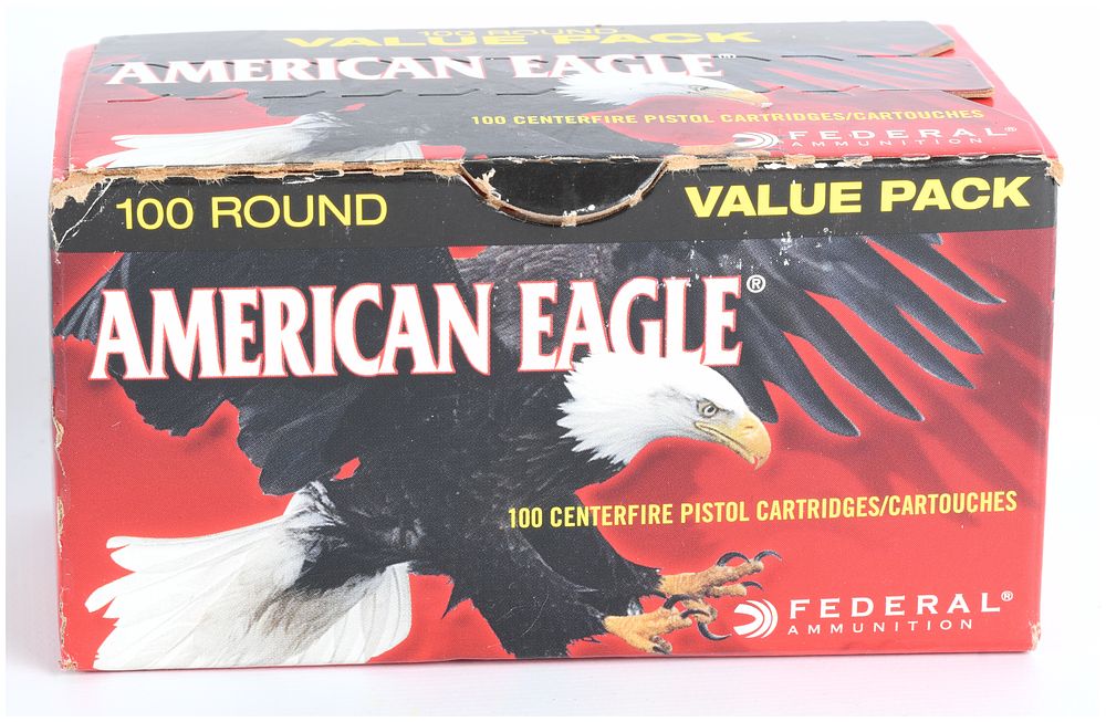 Lot 1423: Federal American Eagle .40 S&W 180 Grain FMJ 100-Round Value Pack Ammunition, Contemporary