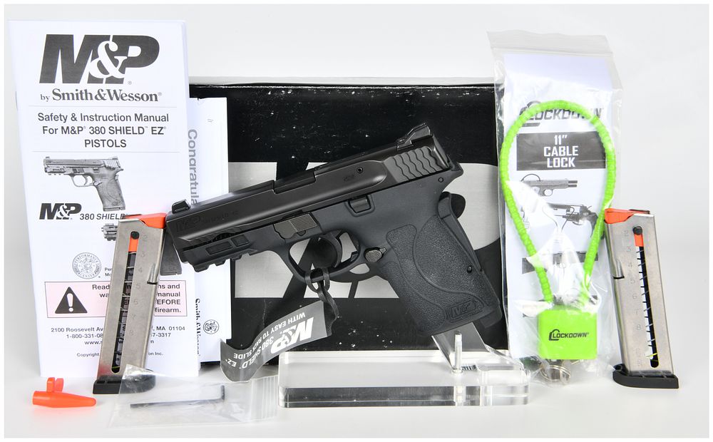 Lot 1545: Smith & Wesson M&P 380 Shield EZ M2.0 Semi-Automatic Pistol, .380 Auto, Brand New in Box, circa 2021