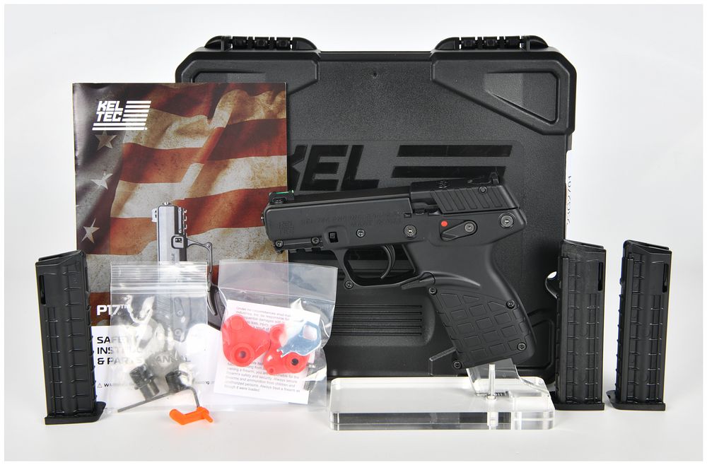Lot 1563: Kel-Tec P17 Semi-Automatic Pistol, .22 LR, Three Magazines and Case, c. 2019-Present