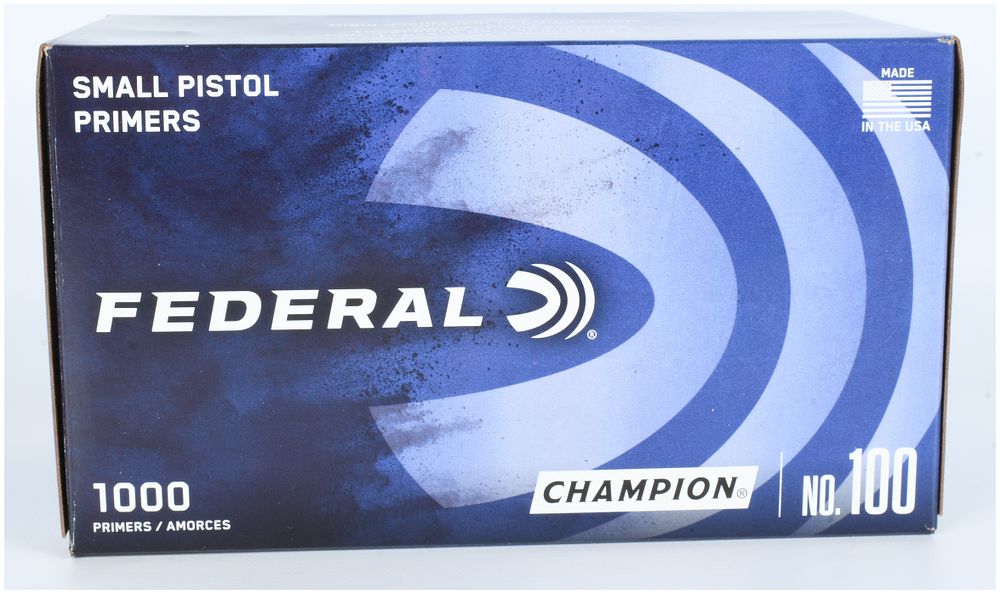 Lot 1570: 1000 Federal Champion No. 100 Small Pistol Primers