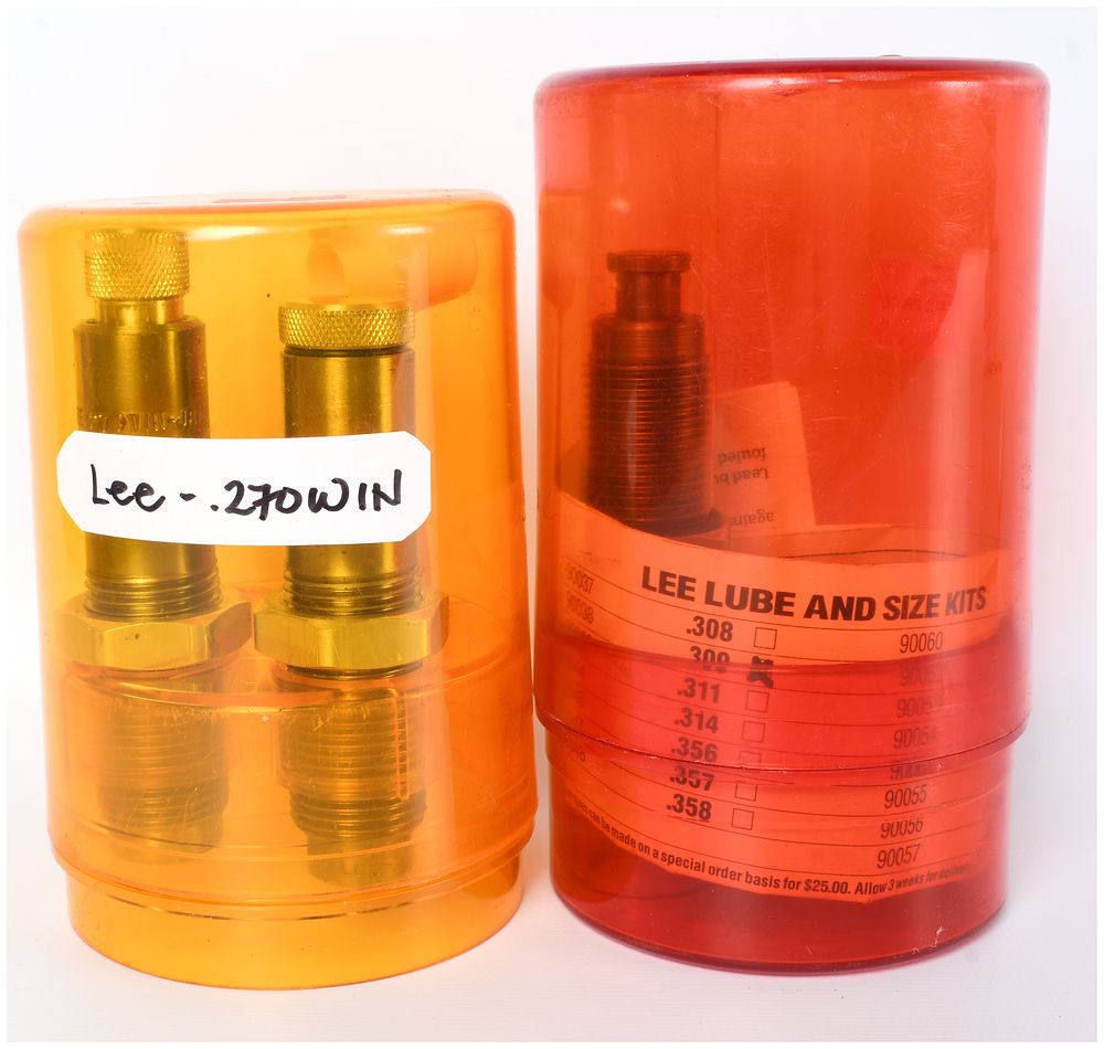 Lot 1574: Lee Precision Reloading Die and Bullet Sizing Kits for .270 WIN and Cast Bullets, Modern