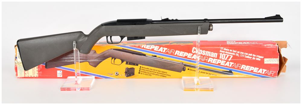 Lot 1578: Crosman Model 1077 Repeatair CO2 Semi-Automatic .177 Pellet Air Rifle with Original Box, Circa 1990s