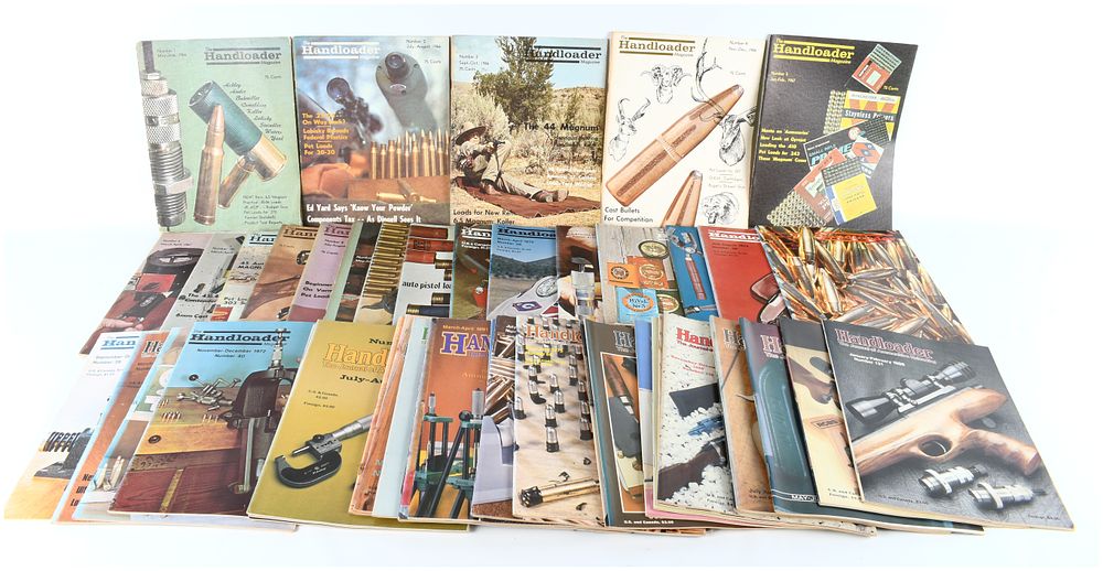 Lot 1586: Handloader Magazine, Collection of 53 Vintage Issues Including Premiere Number 1, 1966-1991