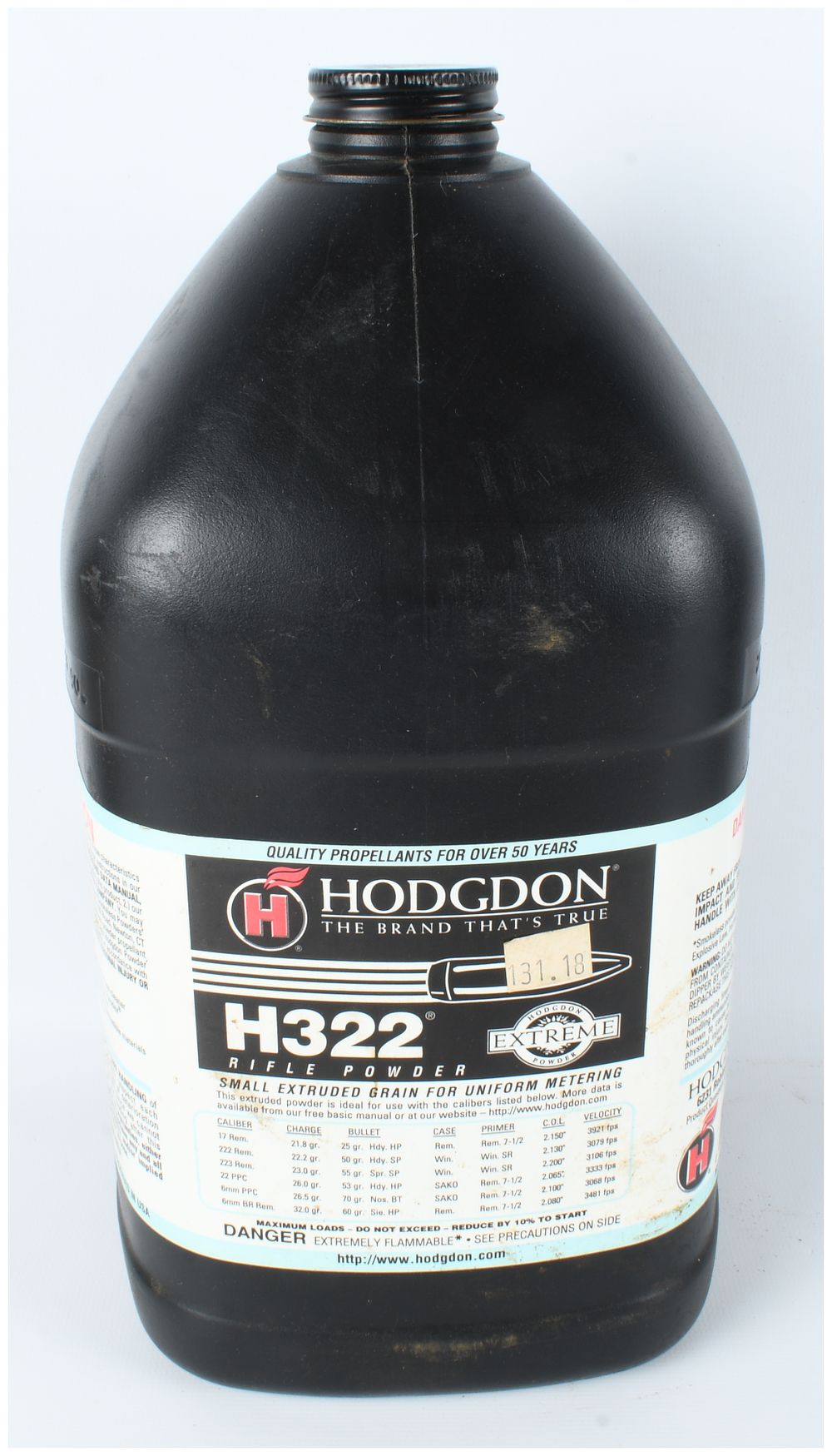 Lot 49: Hodgdon H322 Smokeless Rifle Powder 8 Lbs