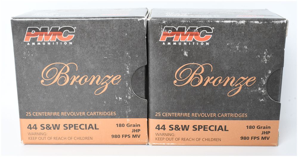 Lot 121: A Lot of 50 Rounds PMC Bronze .44 S&W Special Ammunition
