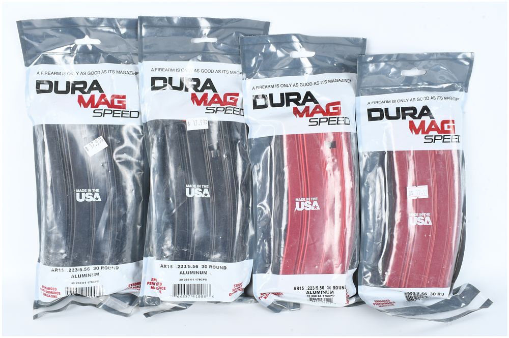 Lot 128: A Collection of 4 Dura-Mag Speed AR15 Magazines .223 Remington/5.56x45mm NATO