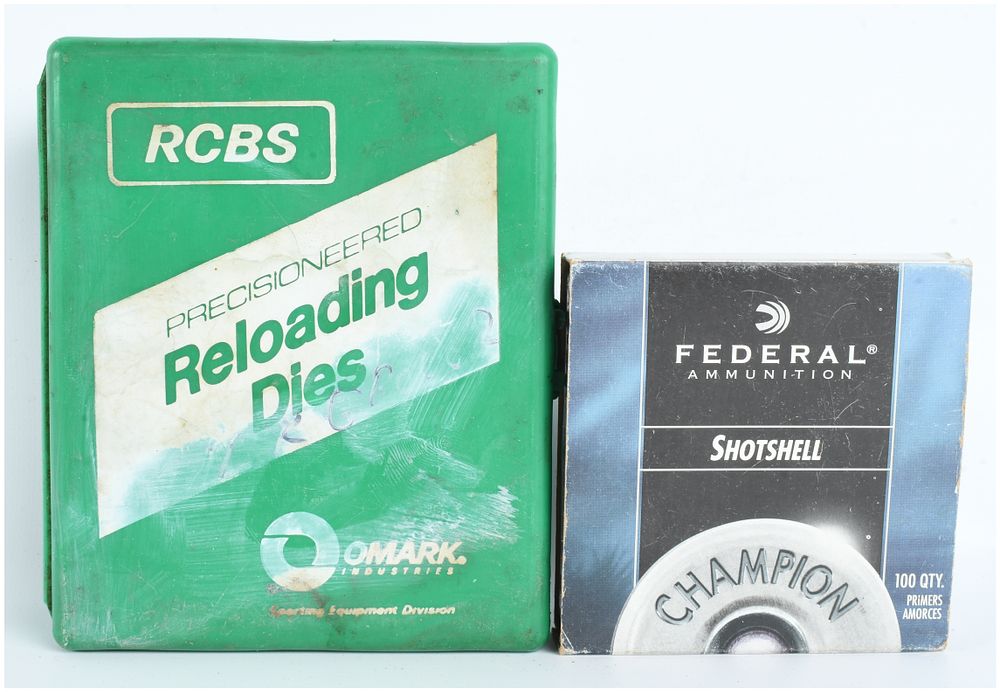 Lot 146: RCBS .44 Magnum and .44 Special Reloading Die Set and 100 Count of Federal #209A Shotshell Primers