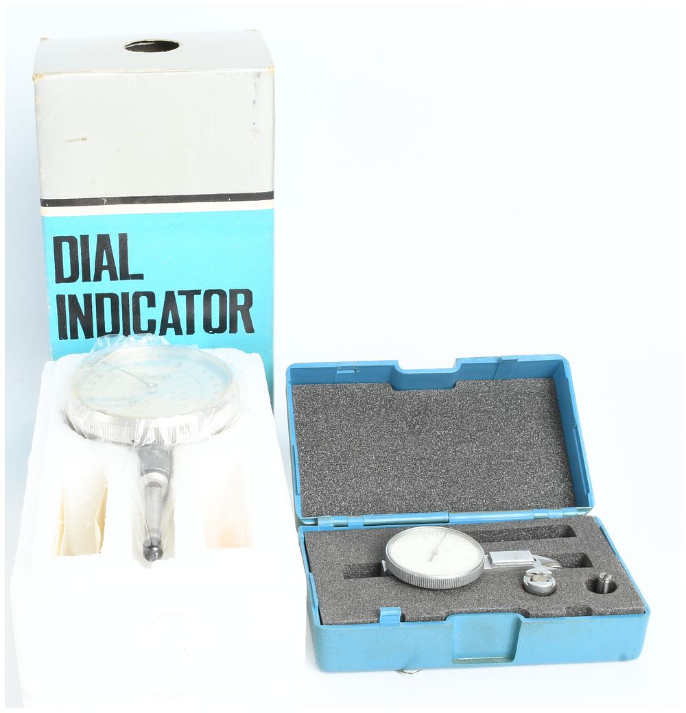 Lot 238: Two Precision Measuring Instruments Including a Central Tool Company Dial Indicator and a Cased Dial Test Indicator