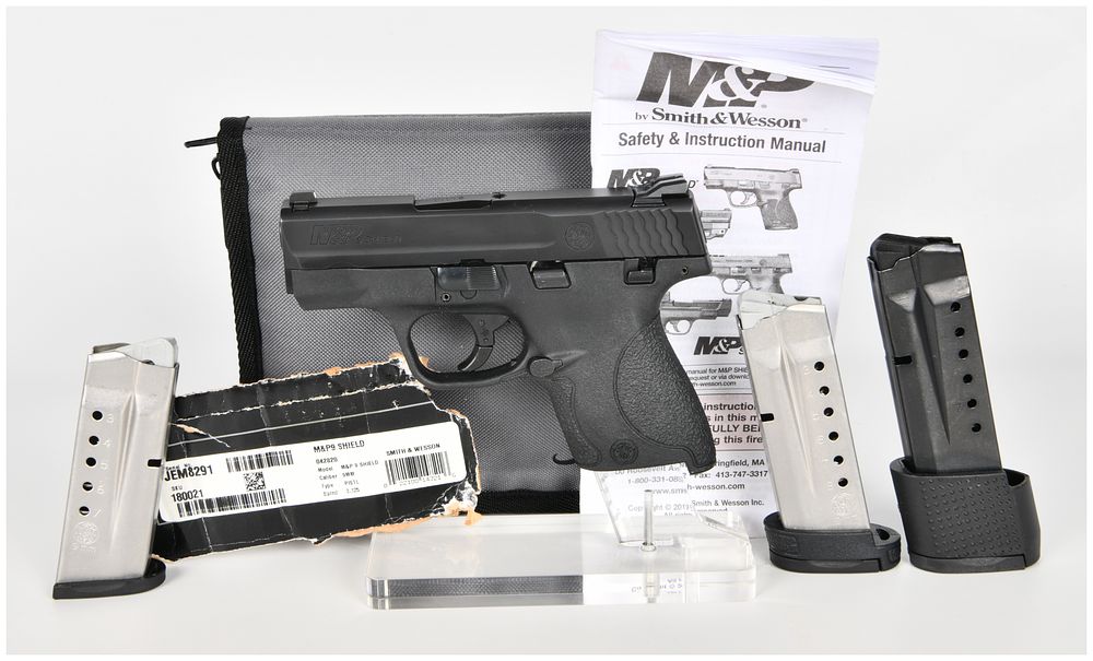 Lot 270: Smith & Wesson M&P 9 Shield Semi-Automatic Pistol 9mm with 3.125 Inch Barrel