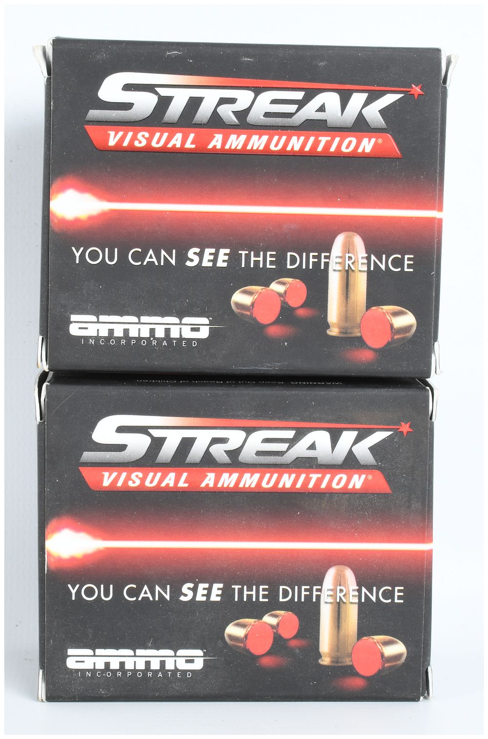 Lot 271: Ammo Inc. Streak Visual Ammunition 9mm Luger 40 Rounds