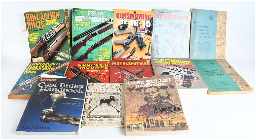 Lot 298: A Collection of Firearms Maintenance, Gunsmithing, and Reloading Reference Volumes. Various Publishers, circa 1980-2010.