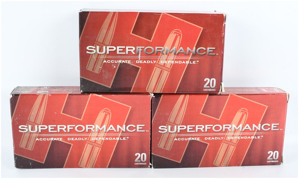 Lot 346: A Lot of 59 Rounds Hornady Superformance SST Centerfire Rifle Ammunition .30 T/C