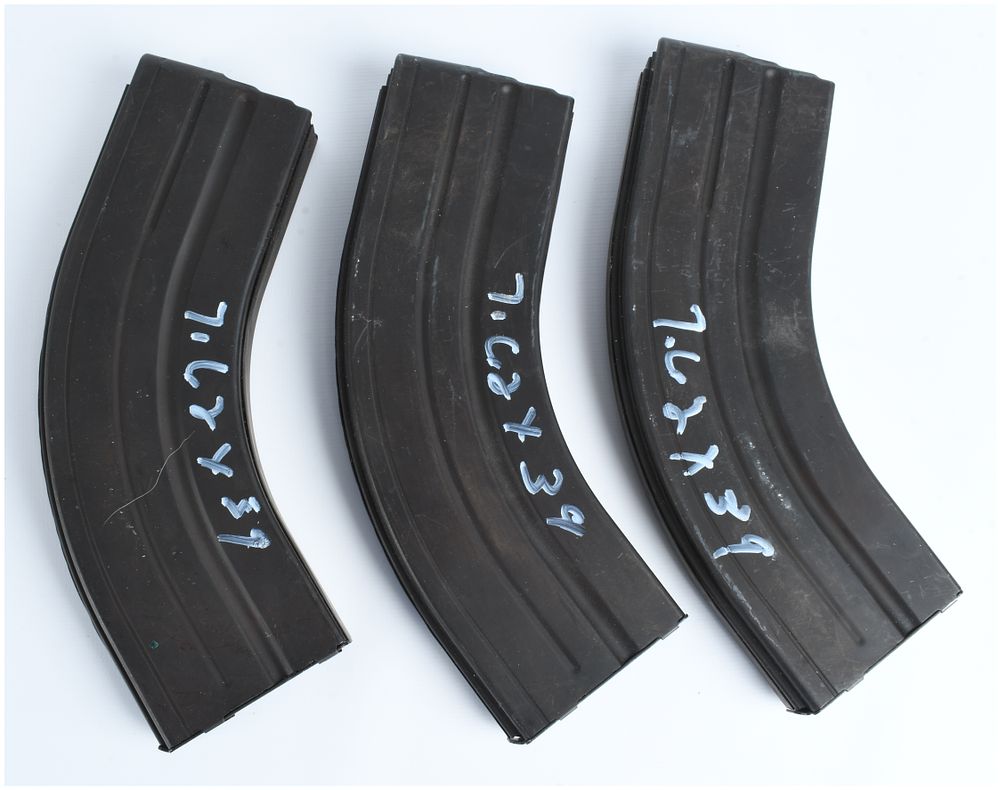 Lot 509: Trio of C Products LLC AR-15 Rifle Magazines 7.62x39mm
