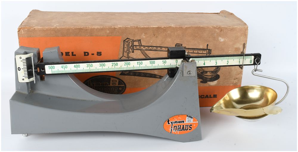 Lot 515: Lyman Ohaus Model D-5 Precision Loading Scale with Original Box